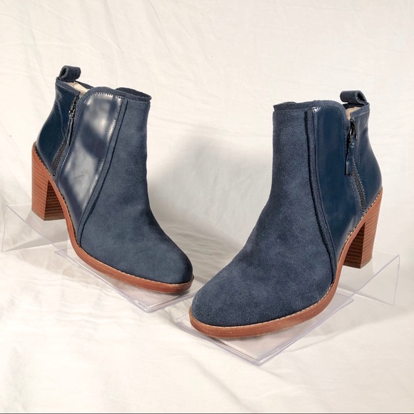 Matt Bernson “Holt” Blue Suede Ankle Boots Size 10 - Picture 2 of 8